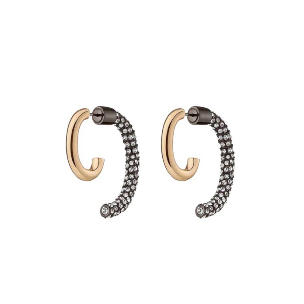 Demarson Mini Pave Luna Earrings